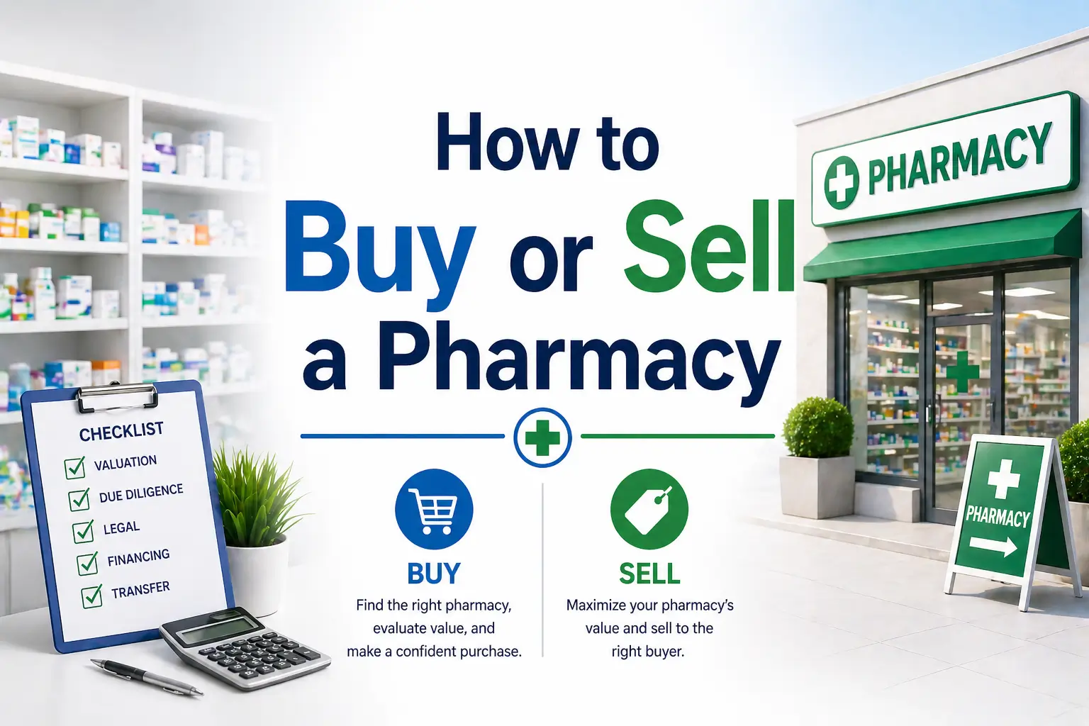 How to buy or sell a pharmacy with storefront and business checklist